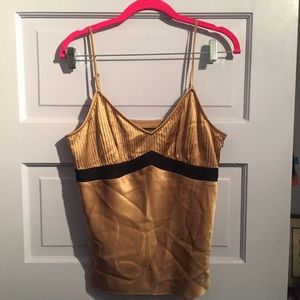 NWT Gold and Black Silk Camisole!